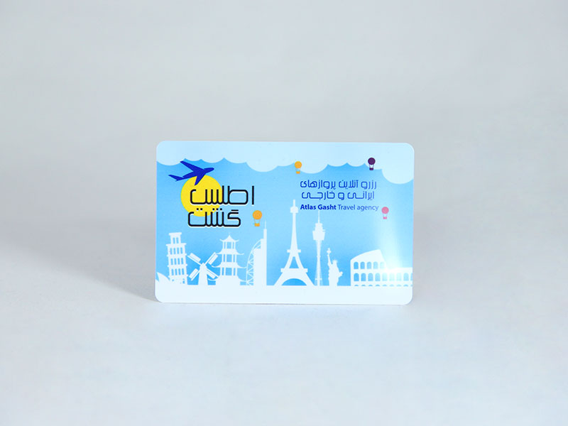 چاپ کارت ویزیت پی‌وی‌سی 500 میکرون با روکش براق کد 303